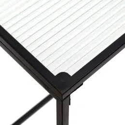 Table basse plateau en verre texturé Rosa