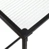 Table basse plateau en verre texturé Rosa