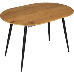 Table repas extensible en métal et bois 4 à 6 personnes