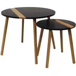 Tables gigognes bicolores Relief (Lot de 2)