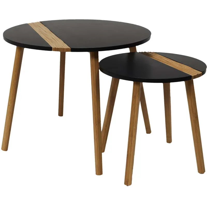 Tables gigognes bicolores Relief (Lot de 2)
