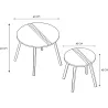 Tables gigognes bicolores Relief (Lot de 2)