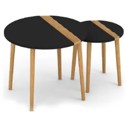 Tables gigognes bicolores Relief (Lot de 2)