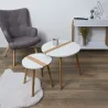 Tables gigognes bicolores Relief (Lot de 2)