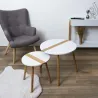 Tables gigognes bicolores Relief (Lot de 2)