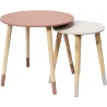 Tables gigognes bicolores Scandi (Lot de 2)