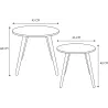 Tables gigognes bicolores Scandi (Lot de 2)