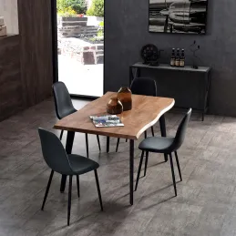 Table extensible plateau en bois 6 à 8 personnes Forest