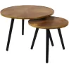 Tables gigognes en pin Felix (Lot de 2)