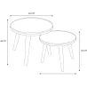 Tables gigognes en pin Felix (Lot de 2)