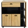Meuble desserte de cuisine en bois Chef