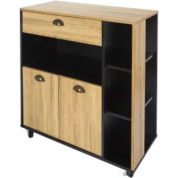 Meuble desserte de cuisine en bois Chef