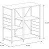 Etagère de cuisine en bois et métal Stan