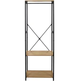 Portant à vêtement en bois et métal Stan