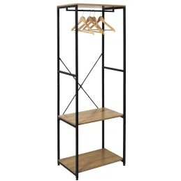 Portant à vêtement en bois et métal Stan