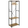 Portant à vêtement en bois et métal Stan