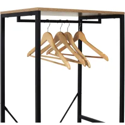 Portant à vêtement en bois et métal Stan