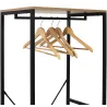 Portant à vêtement en bois et métal Stan