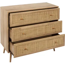 Commode en bois 3 tiroirs Bali