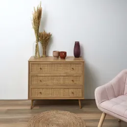 Commode en bois 3 tiroirs Bali