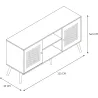 Meuble TV en bois 2 portes Bali