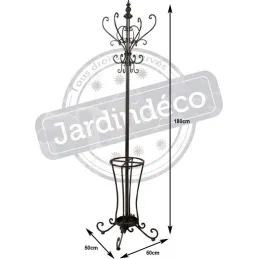Porte manteau perroquet métal vieilli