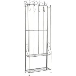 Etagère porte-manteaux en métal