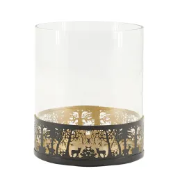 Photophore en métal et verre
