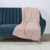 Plaid polaire uni rose 125 x 150 cm