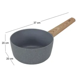 Casserole en aluminium forgé manche effet bois