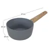 Casserole en aluminium forgé manche effet bois