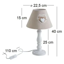 Lampe de chevet en bois Romantique