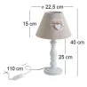 Lampe de chevet en bois Romantique