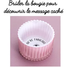 Bougie parfumée message caché 6 cm