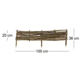 Bordure en noisetier 100cm (Lot de 5)