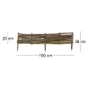 Bordure en noisetier 100cm (Lot de 5)