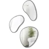 Set de 3 miroirs finition métallique Hubba