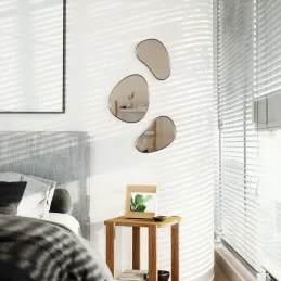 Set de 3 miroirs finition métallique Hubba