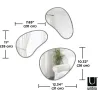 Set de 3 miroirs finition métallique Hubba