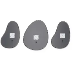 Set de 3 miroirs finition métallique Hubba