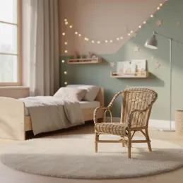 Fauteuil enfant en rotin Crapaud