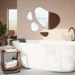 Set de 3 miroirs finition métallique Hubba