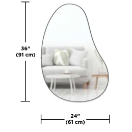 Miroir  finition métallique Hubba 61 × 91 cm