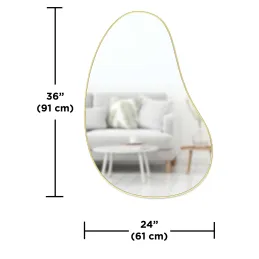 Miroir  finition métallique Hubba 61 × 91 cm