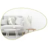 Miroir  finition métallique Hubba 61 × 91 cm