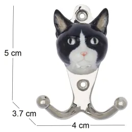 Patère animal en porcelaine 2 crochets