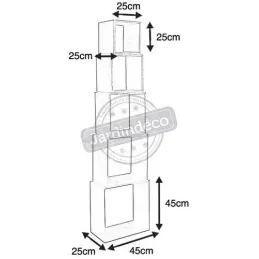 Étagères cube en bois de paulownia (Lot de 5)