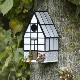 Nichoir à mésange en polyrésine et bois contreplaqué