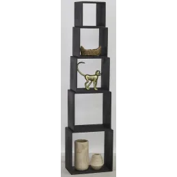Étagères cube en bois de paulownia (Lot de 5)