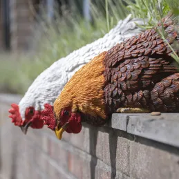Poules décoratives à poser en polyrésine (Lot de 3)